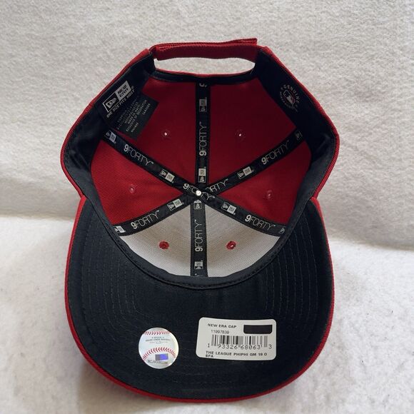 Philadelphia Phillies New Era The League 9FORTY Adjustable Hat Red OSFA Cap - Picture 8 of 9